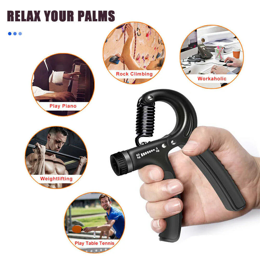 Adjustable Hand Grip Strength Trainer - Enhance Grip Strength and Wrist Power for Fitness and Rehabilitation